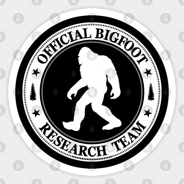 Bigfoot research team Sticker by Tesszero